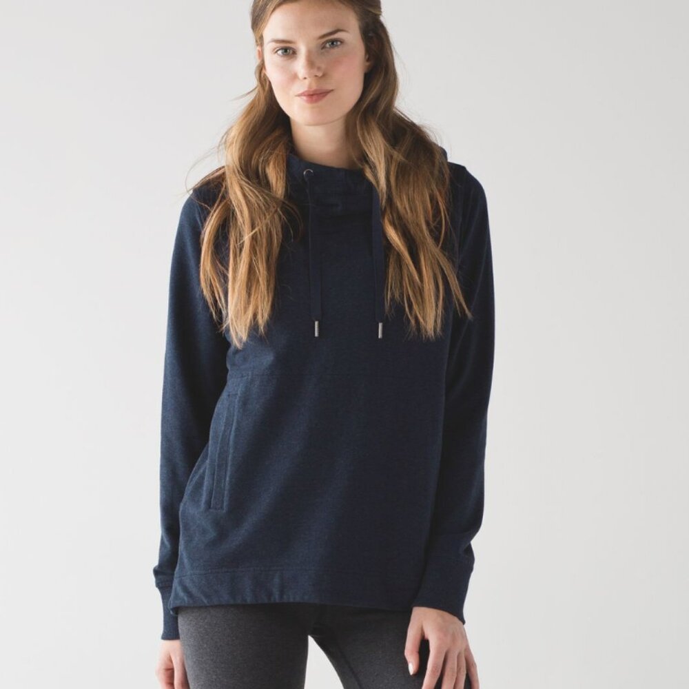Lululemon Split Pullover Women's Size 4 Navy Heathered Sweatshirt